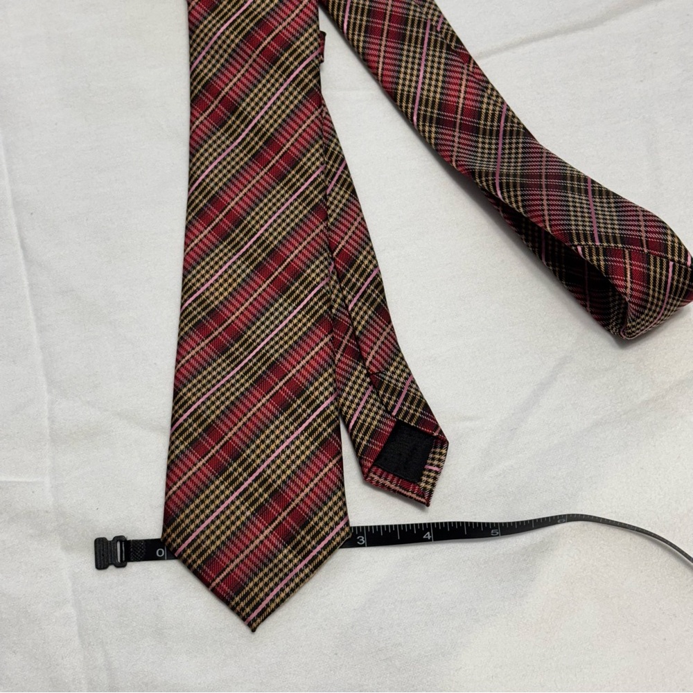 Red Plaid Men's Tie